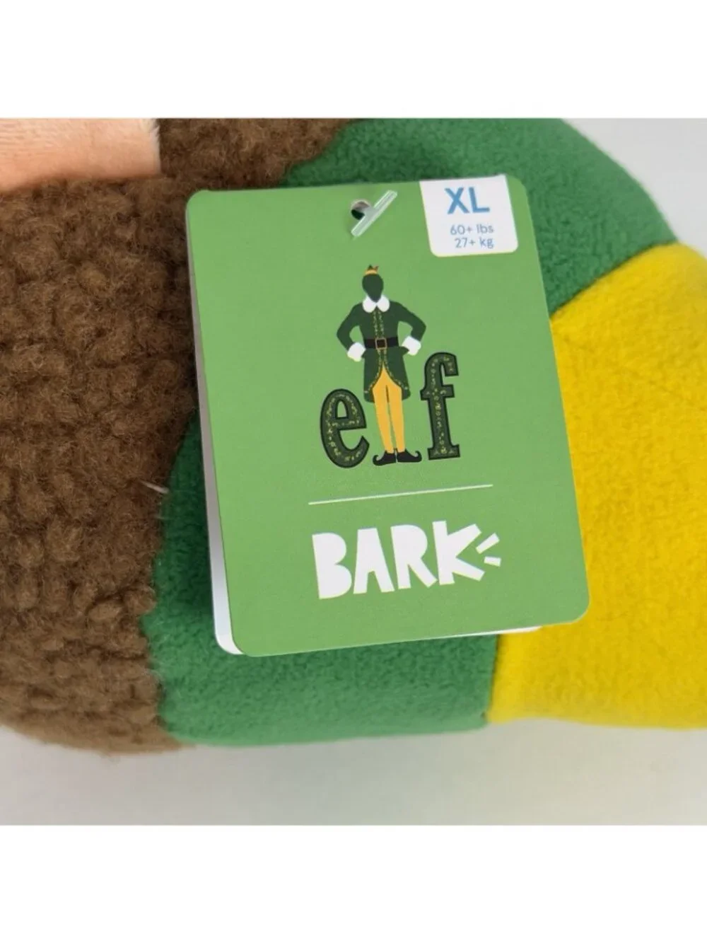 NWT BarkBox Ginormous Buddy The Elf XL Christmas Plush Squeaky Dog Toy 16”